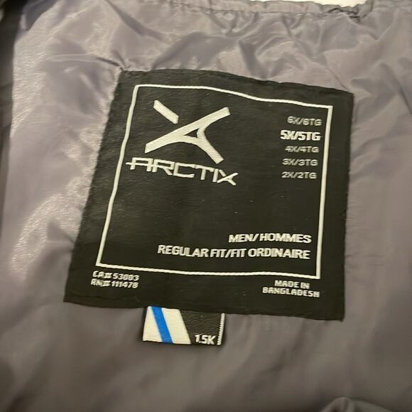 Arctix Brand Men's Insulated Bib Overalls Size 5X NWT Black Zipper Closure - Picture 5 of 6